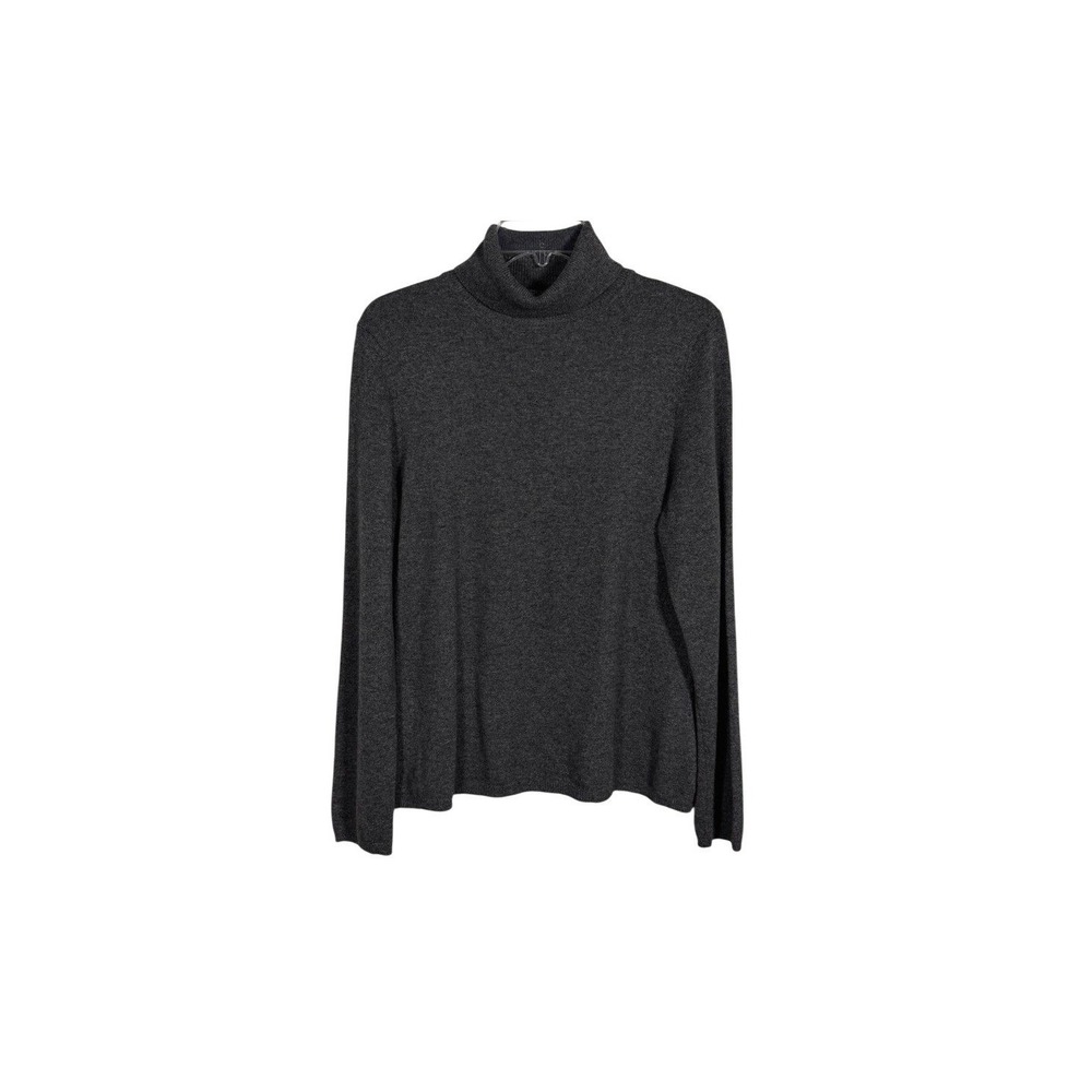 Charter Club 100% Cashmere 2-Ply Gray Turtleneck Sweater Lightweight Knit XL
